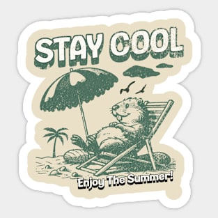 STAY COOL ENJOY THE SUMMER Sticker